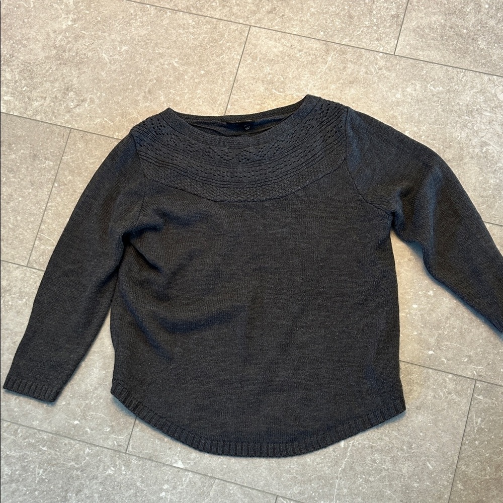 Lane Bryant Charcoal Crew Neck Sweater